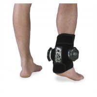 Man wearing ICE20 Double Ankle Ice Compression